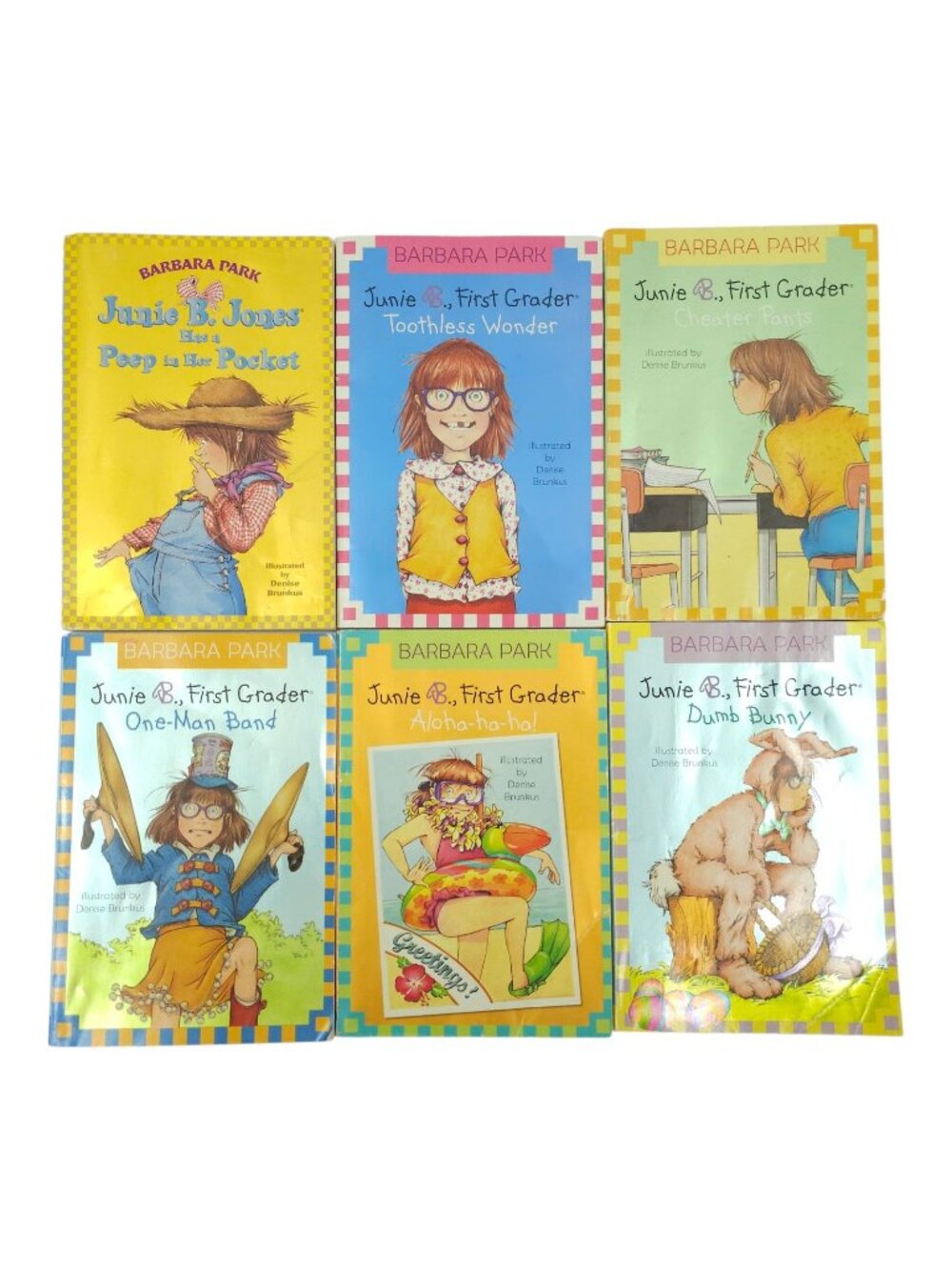 Junie B Jones Books Lot of 6 Barbara Park First Grader Childrens Chapter Books